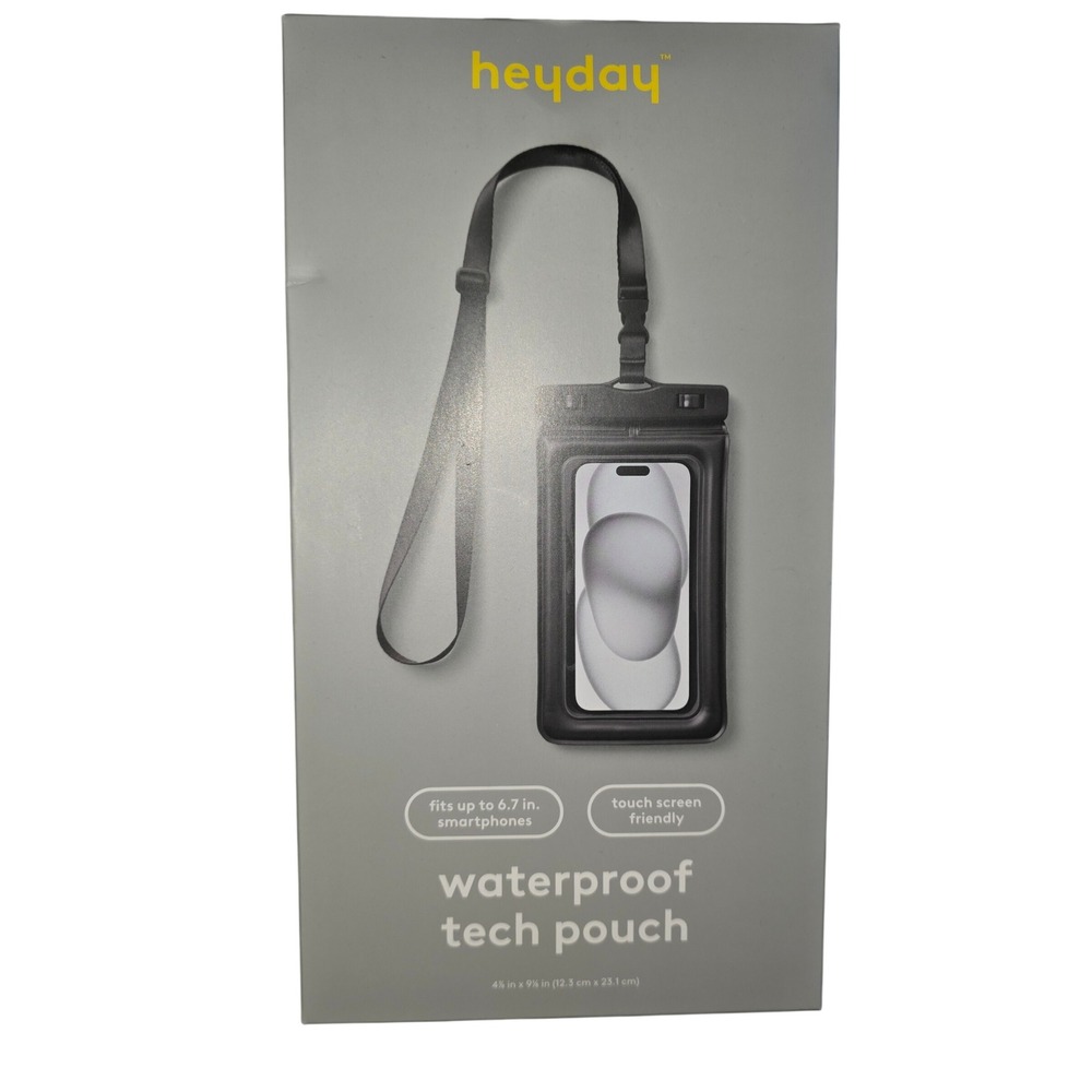 heyday‎ Waterproof Tech Pouch Black for Smartphones up to 6.7 in YM00701-000 NEW